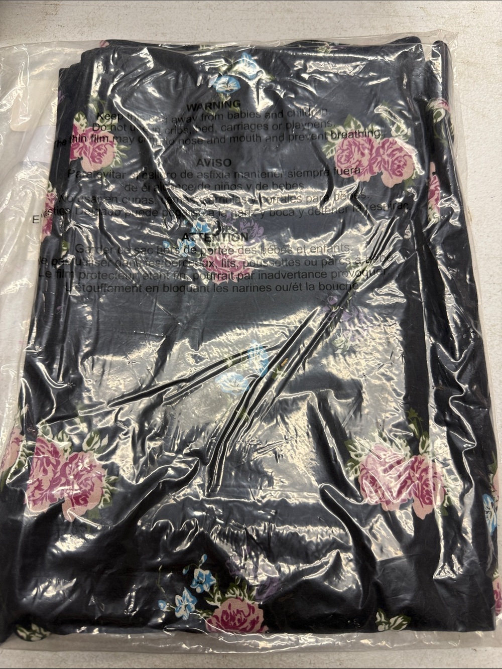 Betabrand Black Bouquet Floral Straight Dress Pant Yoga Pants XL Short Petite - Picture 5 of 5